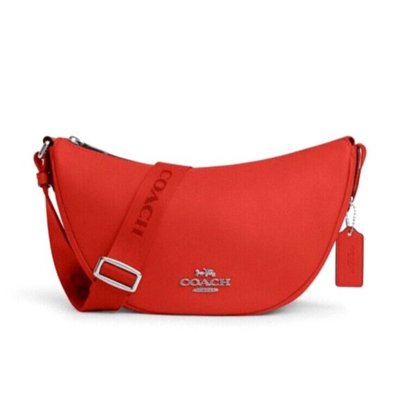 New Coach CT644 Pace Shoulder bag Smooth Leather Miami Red